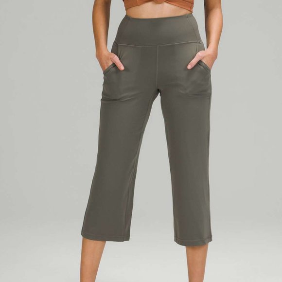 Lululemon Align Wide Leg Crop 23" Grey Sage Size 2 - Picture 2 of 10